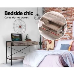 Artiss Wooden Hallway Console Table – Wood 13 Artiss Wooden Hallway Console Table – Wood -Furniture Shop FURNI G IND DESK 01 WD 04