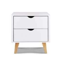 Artiss 2 Drawer Wooden Bedside Tables – White 13 Artiss 2 Drawer Wooden Bedside Tables – White -Furniture Shop FURNI G SCAN BS WH NT 02