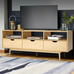 Artiss Wooden Scandinavian Entertainment Unit – Natural -Furniture Shop FURNI G SCAN TV NT AB 06