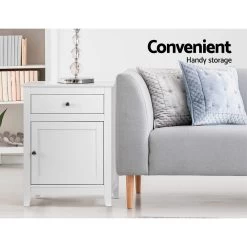 Artiss Bedside Tables Big Storage Drawers Cabinet Nightstand Lamp Chest White -Furniture Shop FURNI G SCAN02 BS WH 02 1