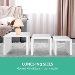 Artiss Set Of 3 Nesting Tables -Furniture Shop FURNI GLOSS NEST3 04