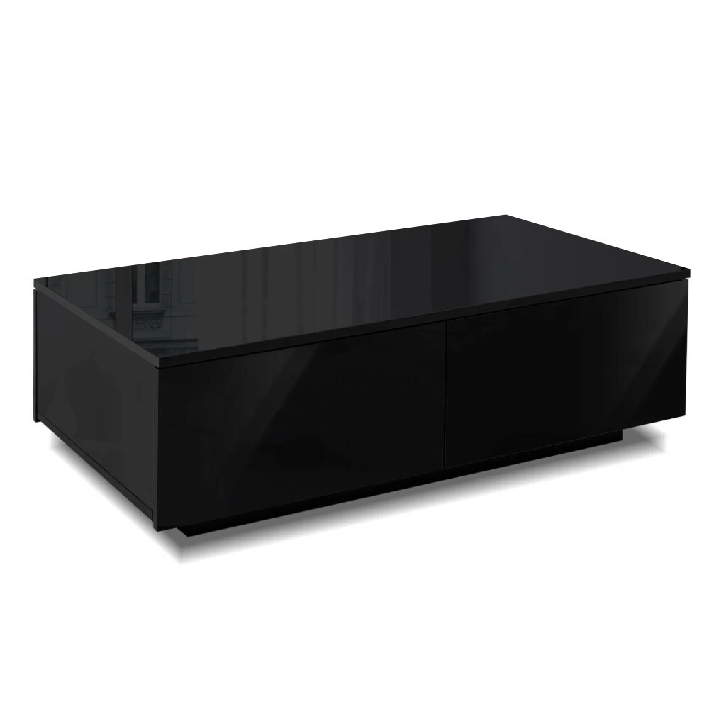 Artiss Modern Coffee Table 4 Storage Drawers High Gloss Living Room Furniture Black 3 Artiss Modern Coffee Table 4 Storage Drawers High Gloss Living Room Furniture Black