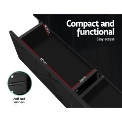 Artiss Modern Coffee Table 4 Storage Drawers High Gloss Living Room Furniture Black 13 Artiss Modern Coffee Table 4 Storage Drawers High Gloss Living Room Furniture Black -Furniture Shop FURNI L COF01 BK AB 04