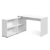 Artiss Office Computer Desk Corner Study Table Workstation Bookcase Storage -Furniture Shop FURNI L DESK01 WH AB 00