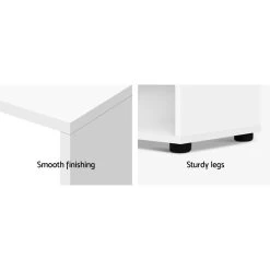 Artiss Office Computer Desk Corner Study Table Workstation Bookcase Storage -Furniture Shop FURNI L DESK01 WH AB 04