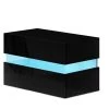 Artiss Bedside Table 2 Drawers RGB LED Side Nightstand High Gloss Cabinet Black -Furniture Shop FURNI L LED BS01 BK 00 1