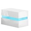 Artiss Bedside Table 2 Drawers RGB LED Side Nightstand High Gloss Cabinet White