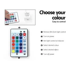 Artiss 130cm RGB LED TV Stand Cabinet Entertainment Unit Gloss Furniture Black -Furniture Shop FURNI L LED TV01 BK 05