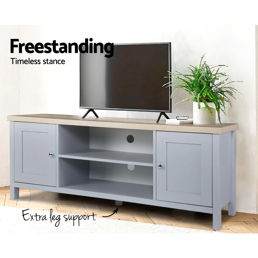 Artiss TV Cabinet Entertainment Unit Stand French Provincial Storage Shelf Wooden 130cm Grey 7 Artiss TV Cabinet Entertainment Unit Stand French Provincial Storage Shelf Wooden 130cm Grey - Image 5