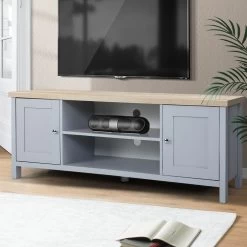 Artiss TV Cabinet Entertainment Unit Stand French Provincial Storage Shelf Wooden 130cm Grey 15 Artiss TV Cabinet Entertainment Unit Stand French Provincial Storage Shelf Wooden 130cm Grey -Furniture Shop FURNI L TV130A GY AB 99