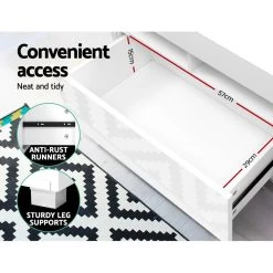 Artiss 189cm RGB LED TV Stand Cabinet Entertainment Unit Gloss Furniture Drawers Tempered Glass Shelf White 15 Artiss 189cm RGB LED TV Stand Cabinet Entertainment Unit Gloss Furniture Drawers Tempered Glass Shelf White -Furniture Shop FURNI L TV189 WH AB 06