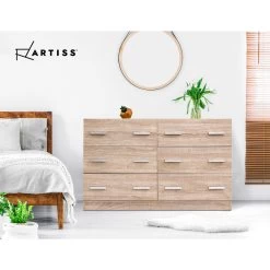 Artiss 6 Chest Of Drawers Cabinet Dresser Table Tallboy Lowboy Storage Wood 14 Artiss 6 Chest Of Drawers Cabinet Dresser Table Tallboy Lowboy Storage Wood -Furniture Shop FURNI N CDR 01 WD AB 05 1