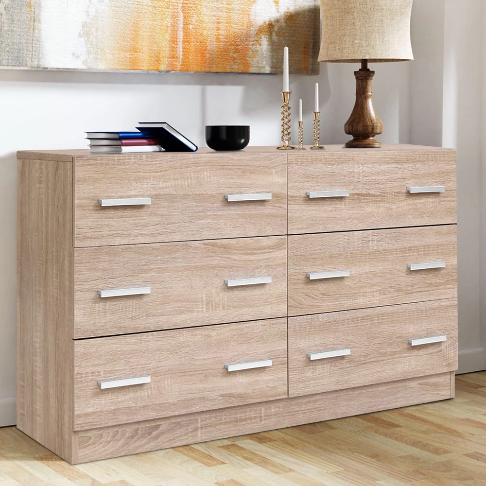 Artiss 6 Chest Of Drawers Cabinet Dresser Table Tallboy Lowboy Storage Wood 9 Artiss 6 Chest Of Drawers Cabinet Dresser Table Tallboy Lowboy Storage Wood - Image 7