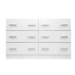 Artiss 6 Chest Of Drawers Cabinet Dresser Tallboy Lowboy Storage Bedroom White -Furniture Shop FURNI N CDR 01 WH AB 02