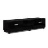 Artiss 140cm High Gloss TV Cabinet Stand Entertainment Unit Storage Shelf Black -Furniture Shop FURNI N GS TV01 BK AB 00