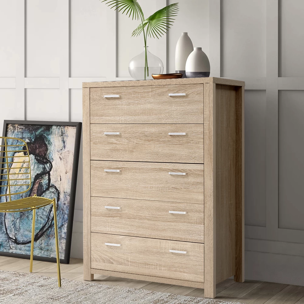 Artiss 5 Chest Of Drawers Tallboy Dresser Table Bedroom Storage Cabinet 9 Artiss 5 Chest Of Drawers Tallboy Dresser Table Bedroom Storage Cabinet - Image 7