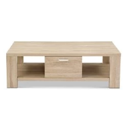 Artiss Coffee Table Wooden Shelf Storage Drawer Living Furniture Thick Tabletop -Furniture Shop FURNI N MAXI COF01 WD 02