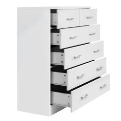 Artiss Tallboy 6 Drawers Storage Cabinet – White