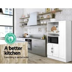 Artiss Buffet Sideboard Cabinet Storage Cupboard Doors White Kitchen Hallway -Furniture Shop FURNI O CAB 01 WH AB 02