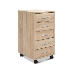 5 Drawer Filing Cabinet Storage Drawers Wood Study Office School File Cupboard -Furniture Shop FURNI O CAB 5D WD 02