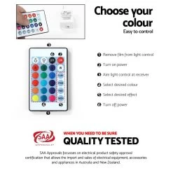 Artiss TV Cabinet Entertainment Unit Stand RGB LED Gloss 3 Doors 180cm Black -Furniture Shop FURNI O LED TV180 BK AB 04