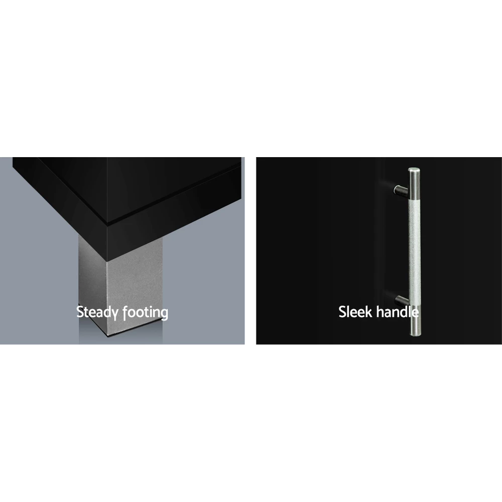 Artiss Entertainment Unit With Cabinets – Black 8 Artiss Entertainment Unit With Cabinets – Black - Image 6