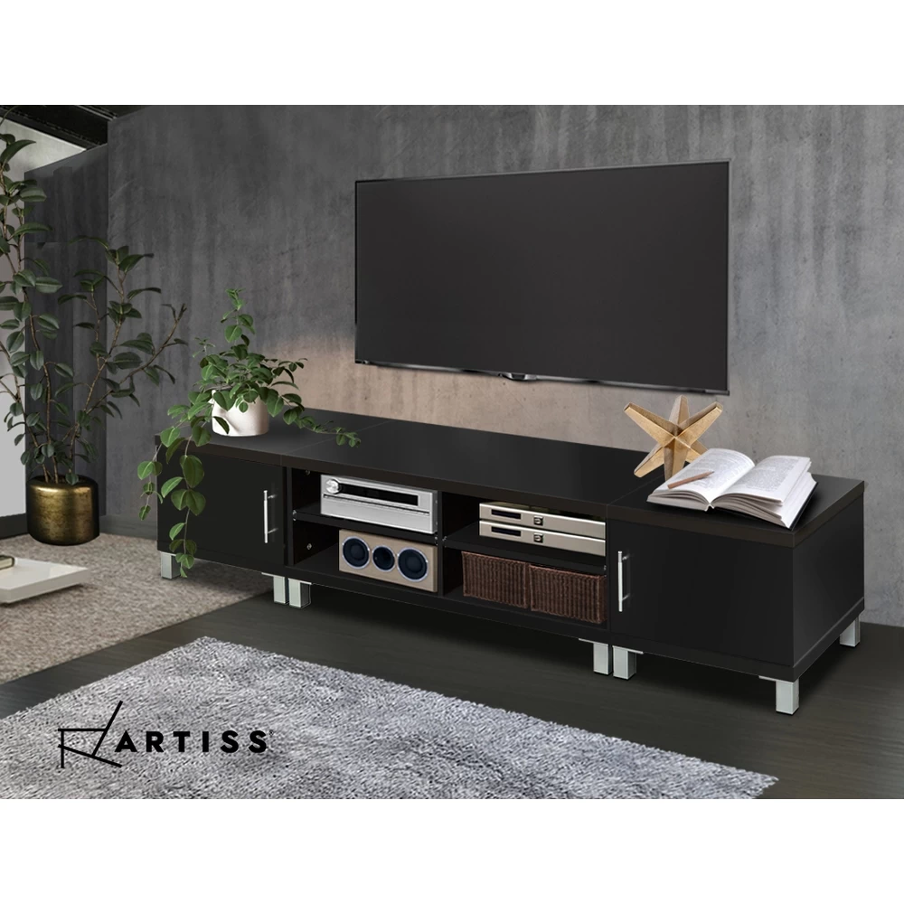 Artiss Entertainment Unit With Cabinets – Black 9 Artiss Entertainment Unit With Cabinets – Black - Image 7