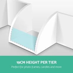 Artiss 5 Tier Corner Wall Shelf – White -Furniture Shop FURNI WALL COR WH 05 1