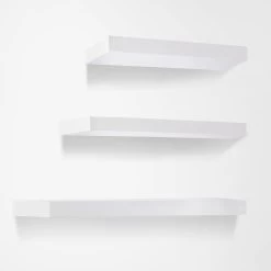 Artiss 3 Piece Floating Wall Shelves – White