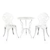 Gardeon Outdoor Furniture Chairs Table 3pc Aluminium Bistro White 1 Gardeon Outdoor Furniture Chairs Table 3pc Aluminium Bistro White -Furniture Shop GB CALU 3PC XG1015 WH 00