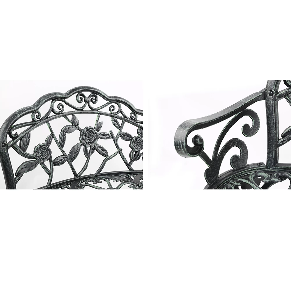 Gardeon Victorian Garden Bench – Green 5 Gardeon Victorian Garden Bench – Green - Image 3