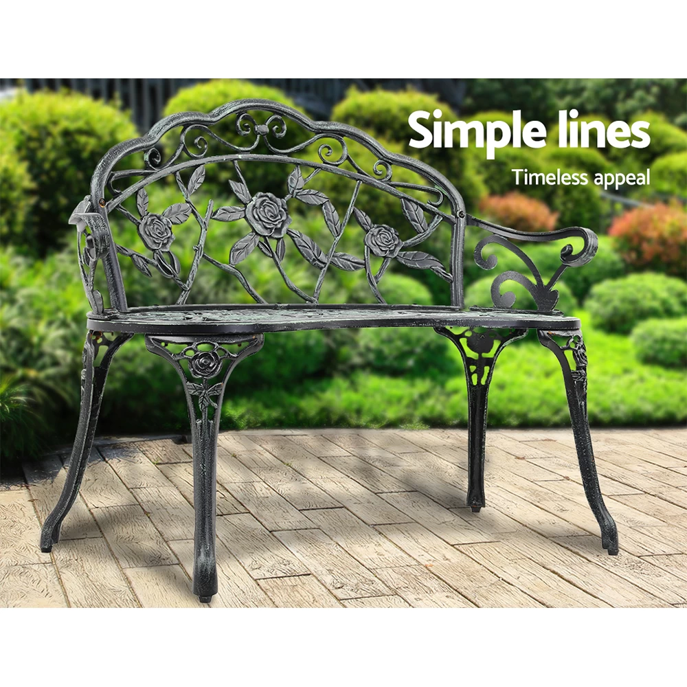 Gardeon Victorian Garden Bench – Green 6 Gardeon Victorian Garden Bench – Green - Image 4