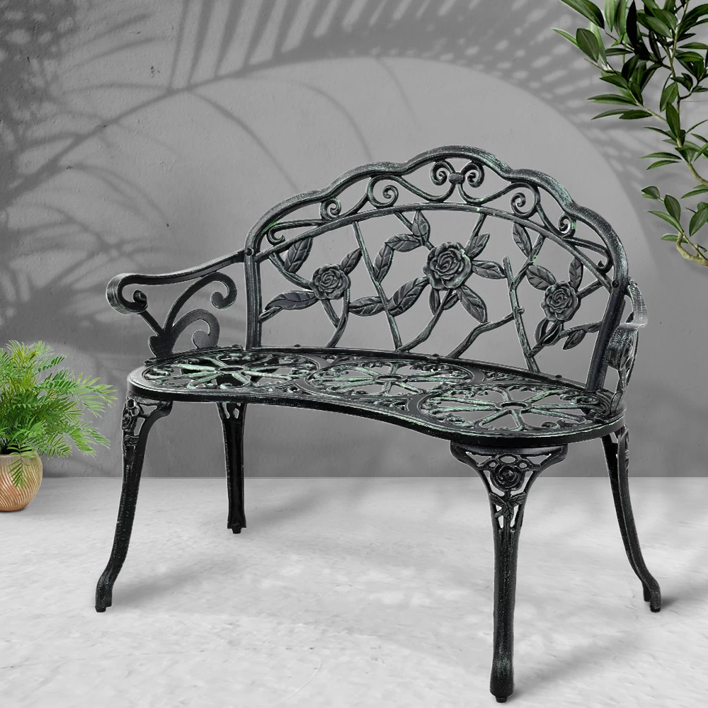 Gardeon Victorian Garden Bench – Green 9 Gardeon Victorian Garden Bench – Green - Image 7