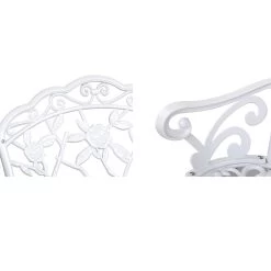 Gardeon Victorian Garden Bench – White -Furniture Shop GB CALU XG1002 WH 02