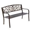 Gardeon Cast Iron Garden Bench – Bronze