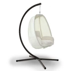 Gardeon Outdoor Furniture Egg Hammock Porch Hanging Pod Swing Chair With Stand 11 Gardeon Outdoor Furniture Egg Hammock Porch Hanging Pod Swing Chair With Stand -Furniture Shop HM EGG FOLD S CREAM 02