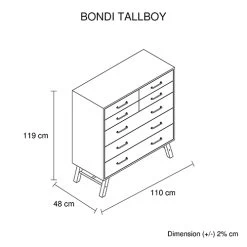 Bondi Tallboy 7 Drawers Ozzy Colour -Furniture Shop Info 500x500 13