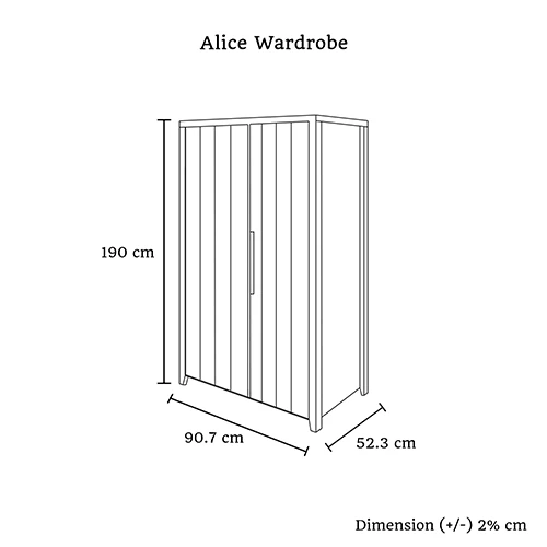 Alice 1 Drawers Wardrobe 8 Alice 1 Drawers Wardrobe - Image 6