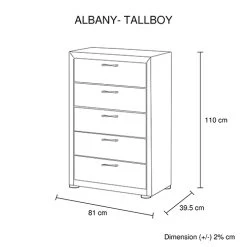 Albany Tallboy Black -Furniture Shop Info 500x500 39