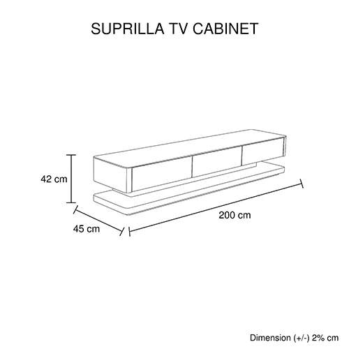 Suprilla TV Cabinet Black Colour 8 Suprilla TV Cabinet Black Colour - Image 6