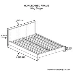 Mondeo Bedframe King Single Black