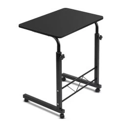Portable Adjustable Wooden Latpop Stand – Black
