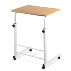 Mobile Twin Laptop Desk – Light Wood -Furniture Shop LA DESK 60 LW 02