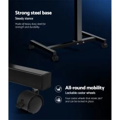 Adjustable Computer Stand With Cooler Fan – Black -Furniture Shop LA DESK GEN L2 BK 04