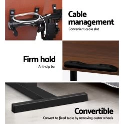 Adjustable Computer Stand – Walnut -Furniture Shop LA DESK LEO L1 WA 05