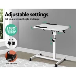 Adjustable Computer Stand – White 11 Adjustable Computer Stand – White -Furniture Shop LA DESK LEO L1 WH 03