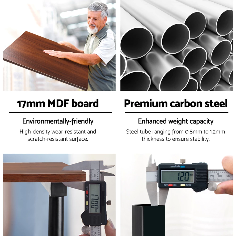 Mobile Twin Laptop Desk – Dark Wood 7 Mobile Twin Laptop Desk – Dark Wood - Image 5