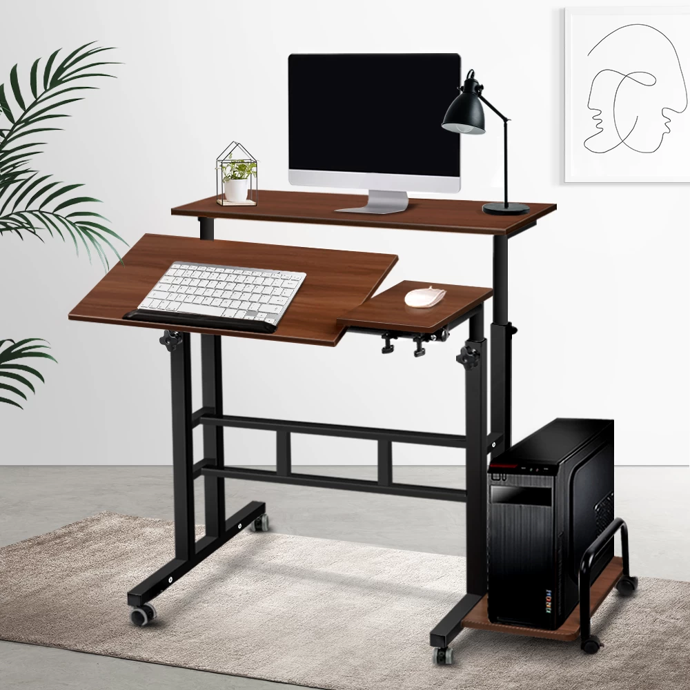 Mobile Twin Laptop Desk – Dark Wood 9 Mobile Twin Laptop Desk – Dark Wood - Image 7