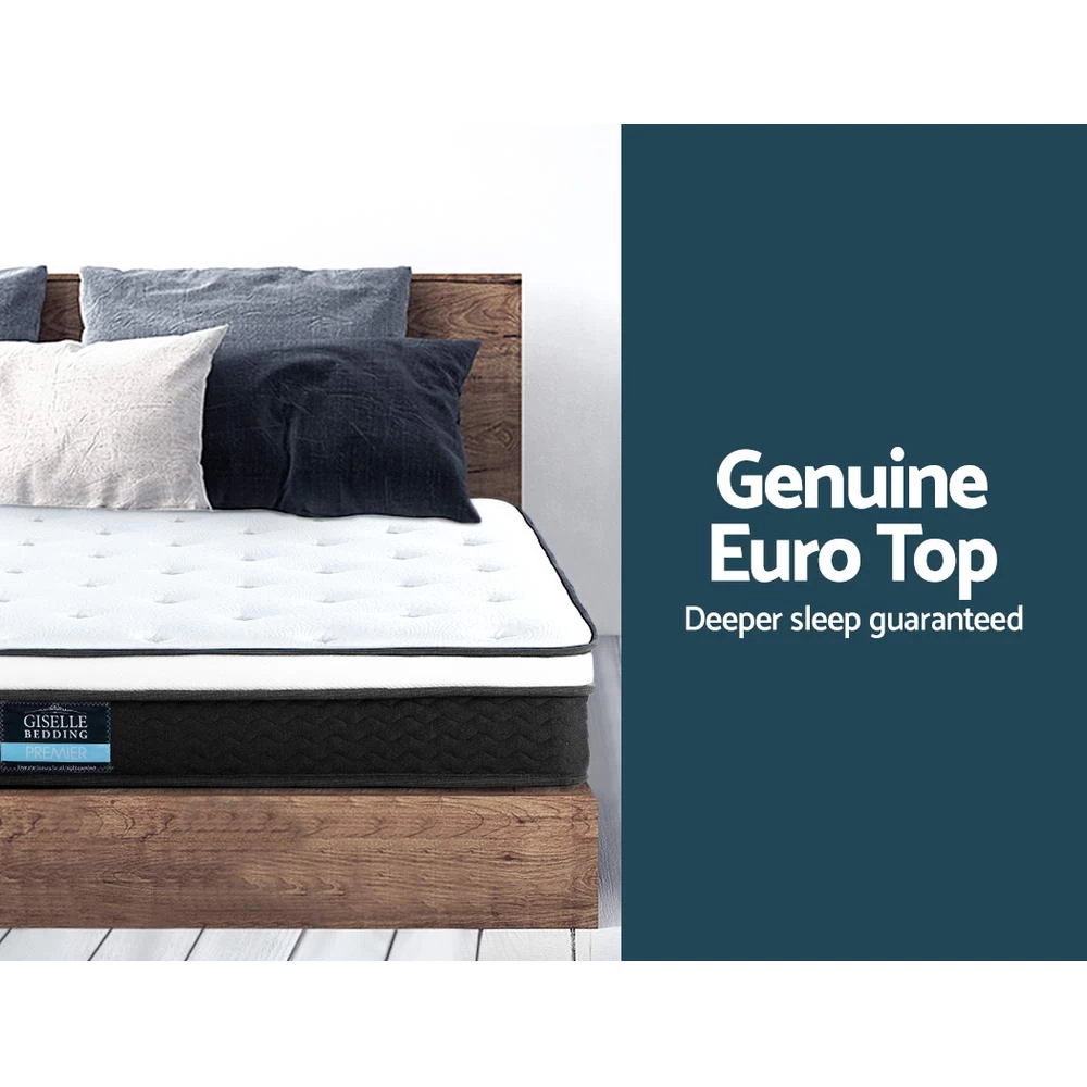 Giselle Bedding King Single Size Mattress Euro Top Bed Bonnell Spring Foam 21cm 6 Giselle Bedding King Single Size Mattress Euro Top Bed Bonnell Spring Foam 21cm - Image 4
