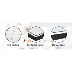 Giselle Bedding King Single Size Mattress Euro Top Bed Bonnell Spring Foam 21cm 14 Giselle Bedding King Single Size Mattress Euro Top Bed Bonnell Spring Foam 21cm -Furniture Shop MATTRESS 0505 BET21 KS 05